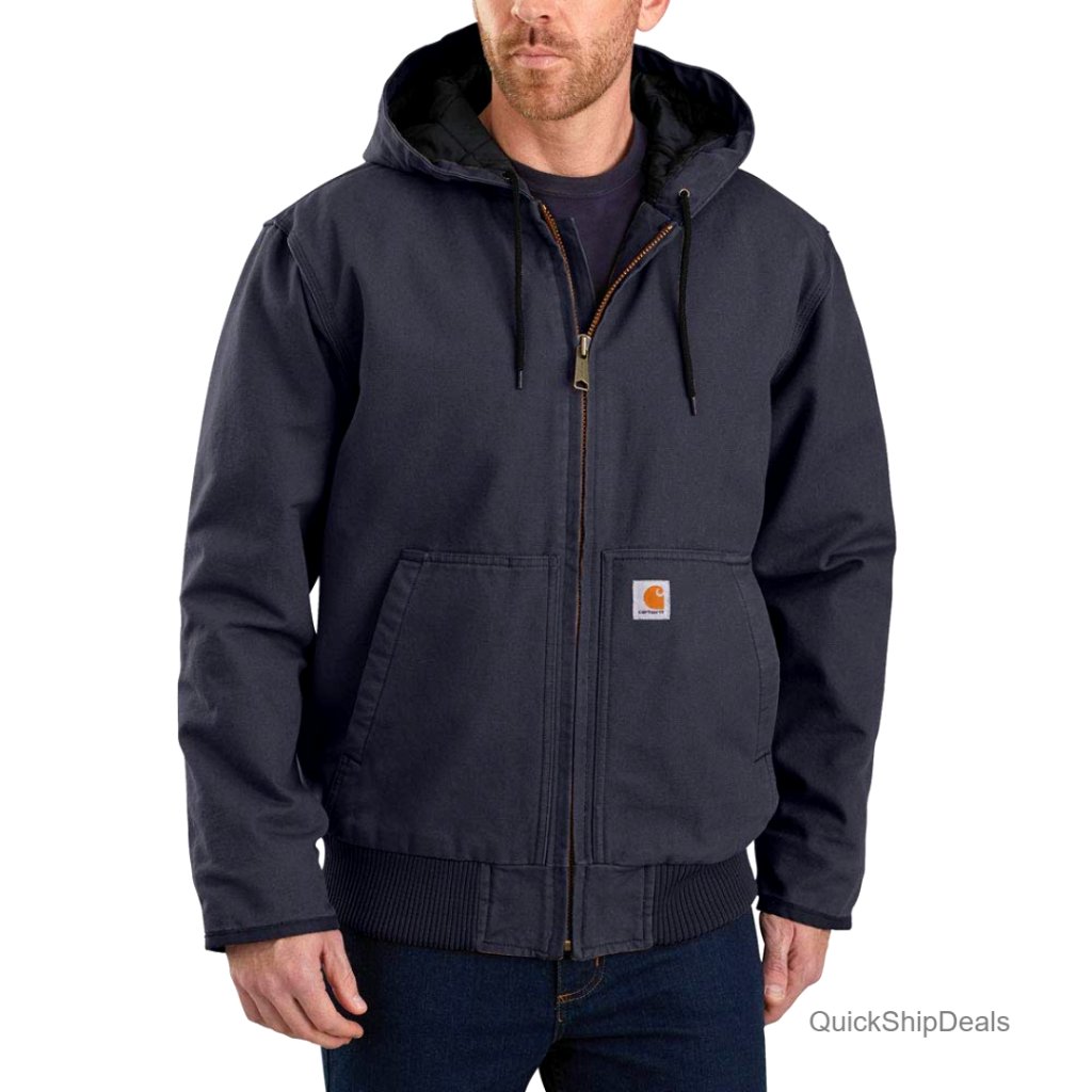 Men's Insulated Work Jacket, Loose Fit Duck Canvas, Cold Weather